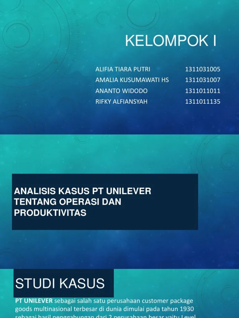 Kasus Operasi Dan Produktivitas