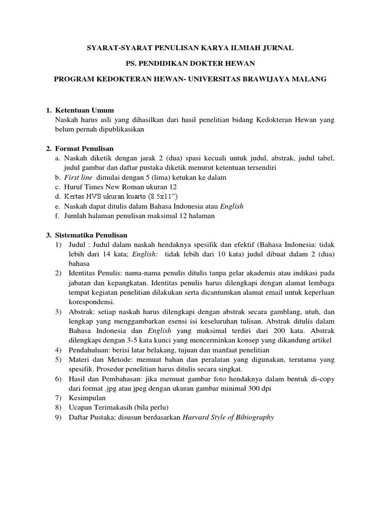SYARAT Penulisan Artikel Ilmiah | PDF