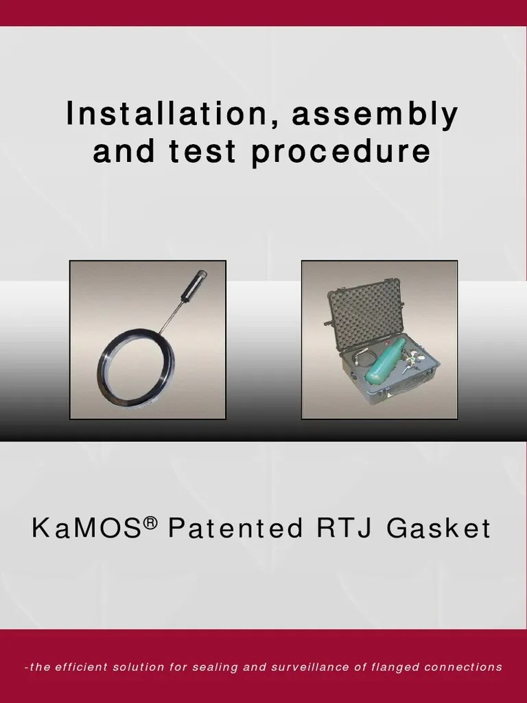 Installation procedure Kamos rtj Gasket Valve Gases