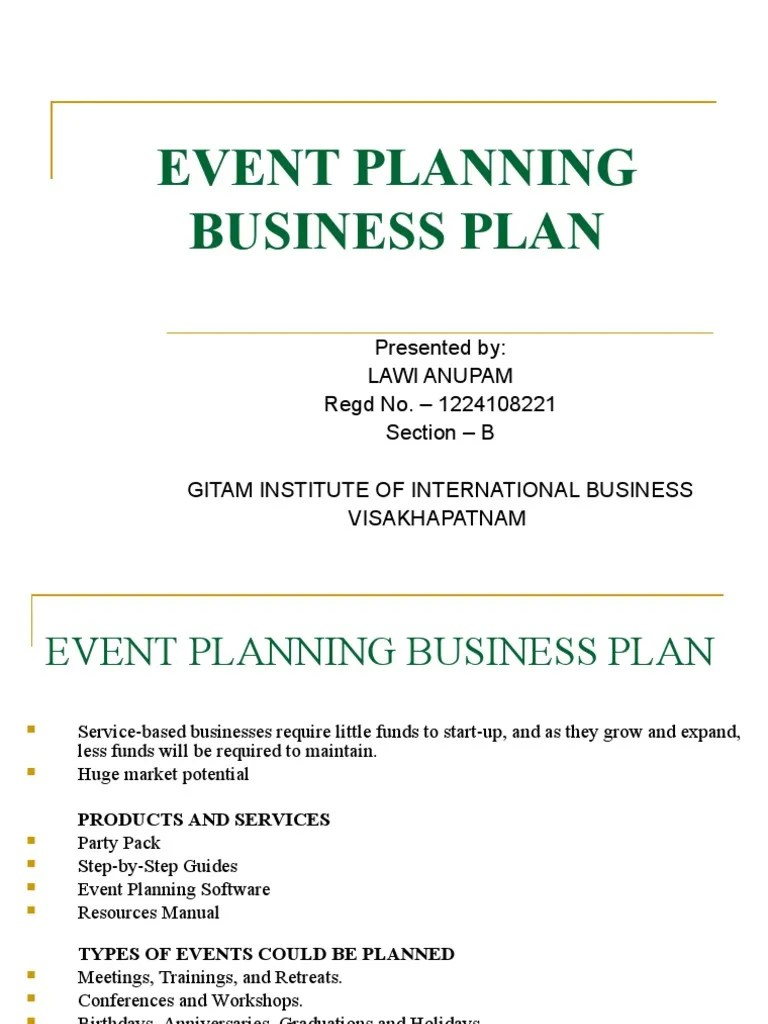 Event Planning Business Plan