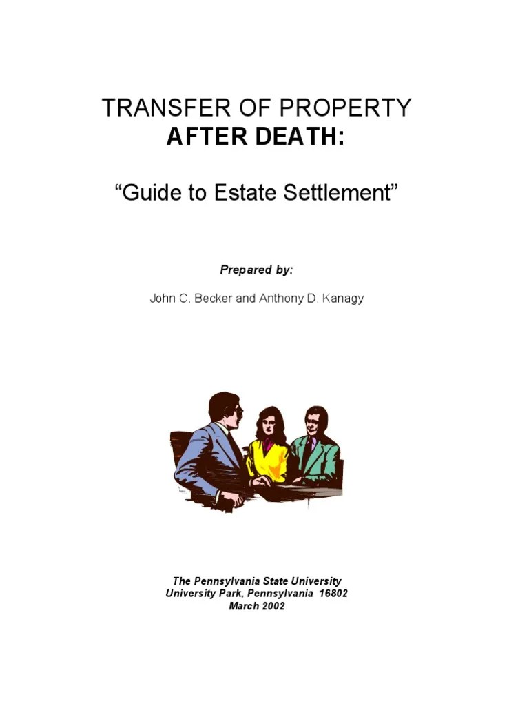 Transfer of Property After Death PDF Estate Tax In The United States Trust Law