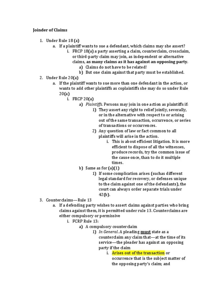 Federal Rules of Civil Procedure Outline Discovery (Law) Federal