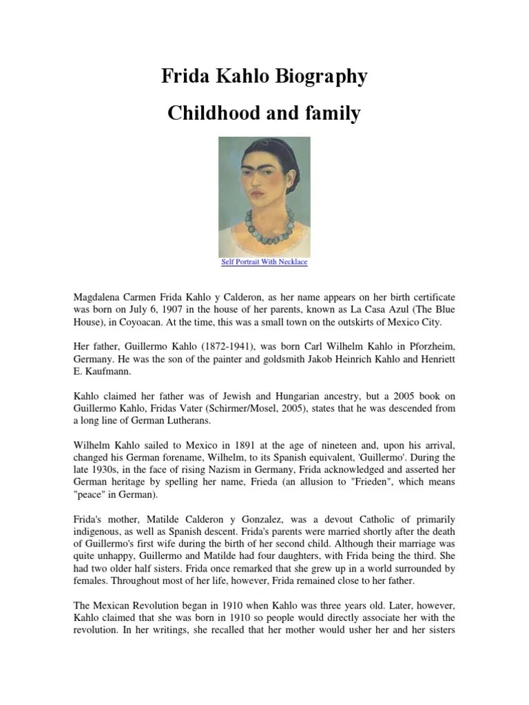 Frida Kahlo Biography.docx Paintings