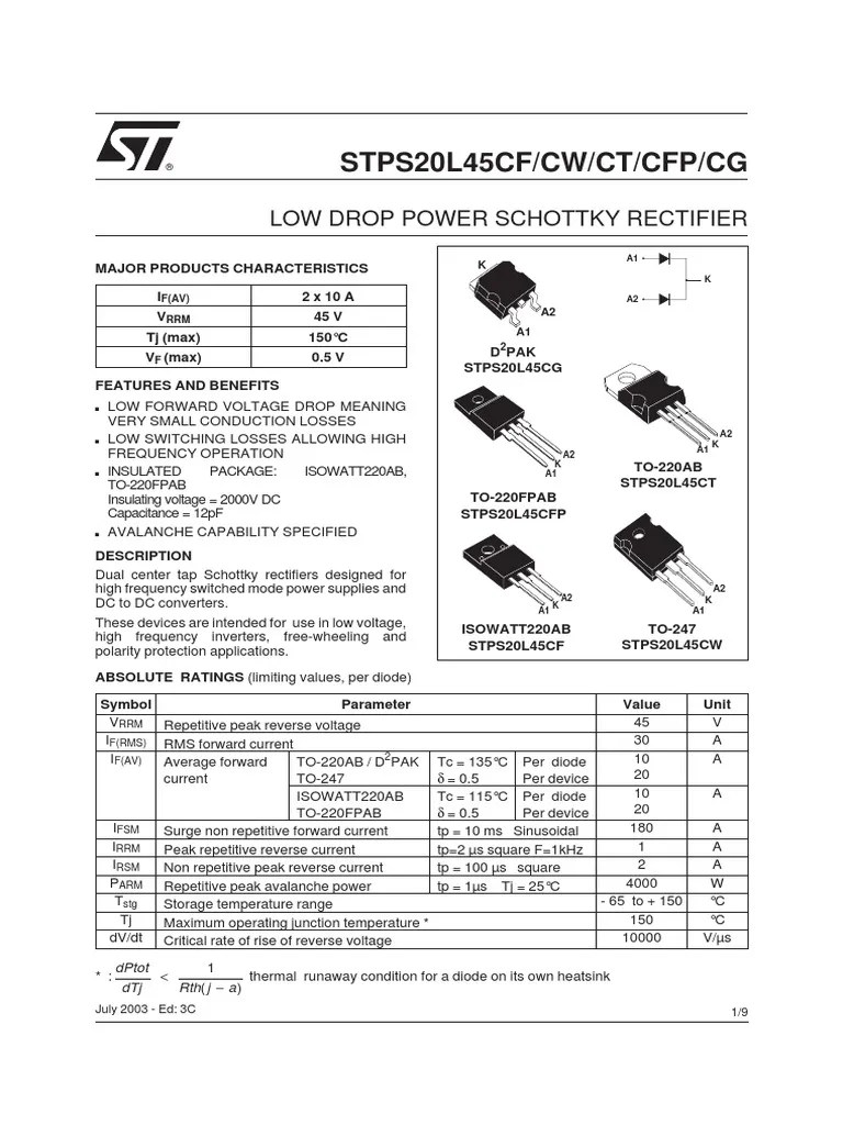 datasheet(8) Rectifier Diode