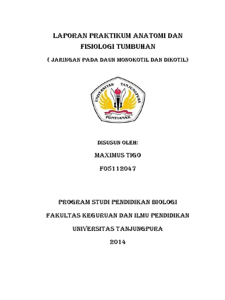 Laporan Praktikum Anatomi Dan Fisiologi Tumbuhan Daun