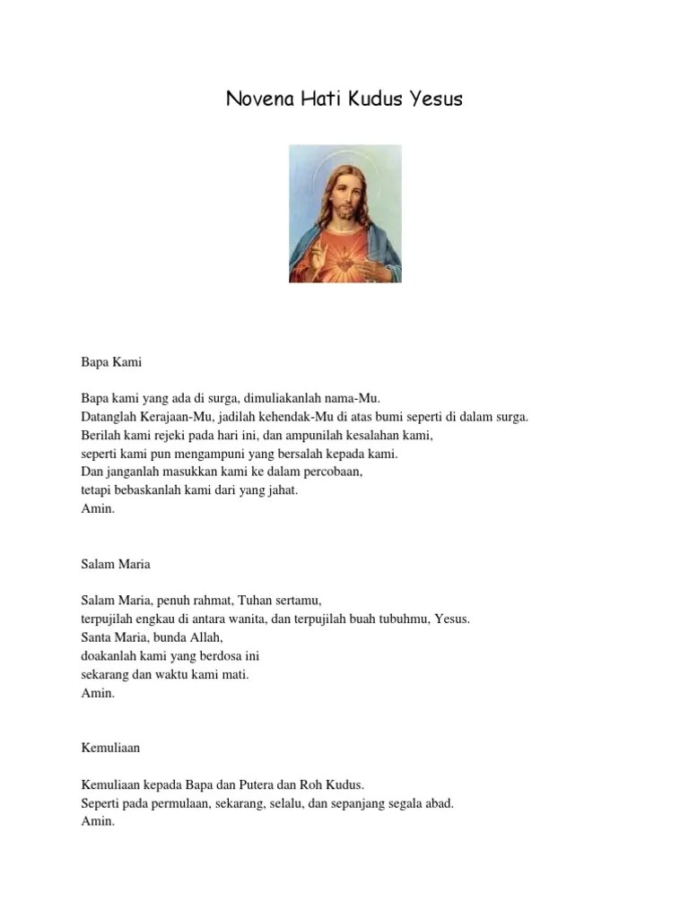 Novena Hati Kudus Yesus | PDF