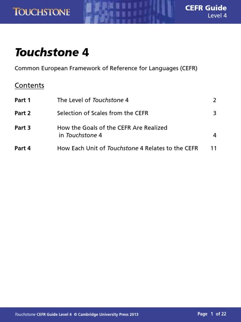 Touchstone_CEFR_2012_Level_4.pdf Conversation Reading Comprehension