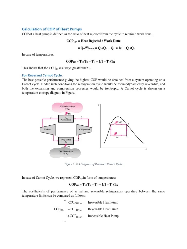COP of Heat Pump | Gas Compressor | Heat Pump | Free 30-day Trial | Scribd