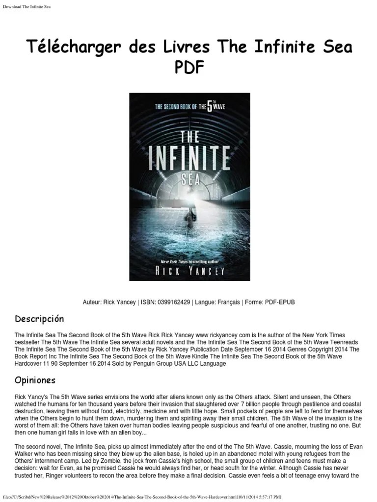 TheInfiniteSeaTheSecondBookofthe5thWaveHardcover.pdf Works