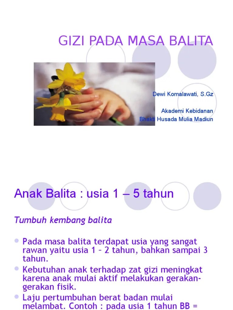 Gizi Pada Masa Balita