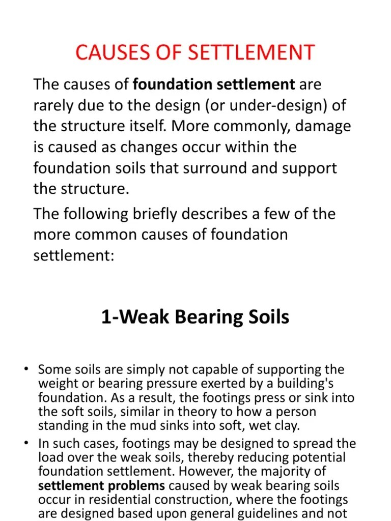 causes_of_settlement02.ppt Soil Foundation (Engineering)