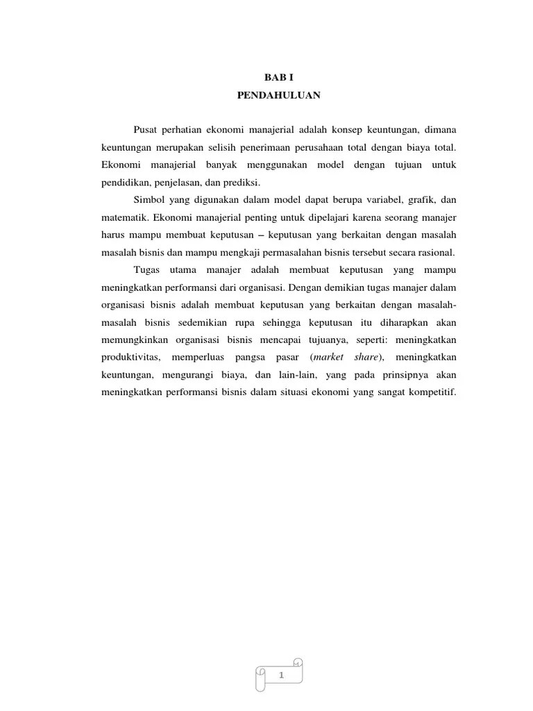 Makalah Ekonomi Manajerial Ekman