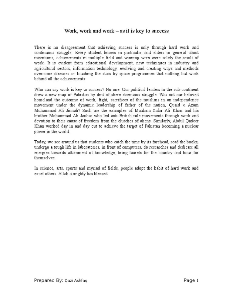 Essay On Success In Life