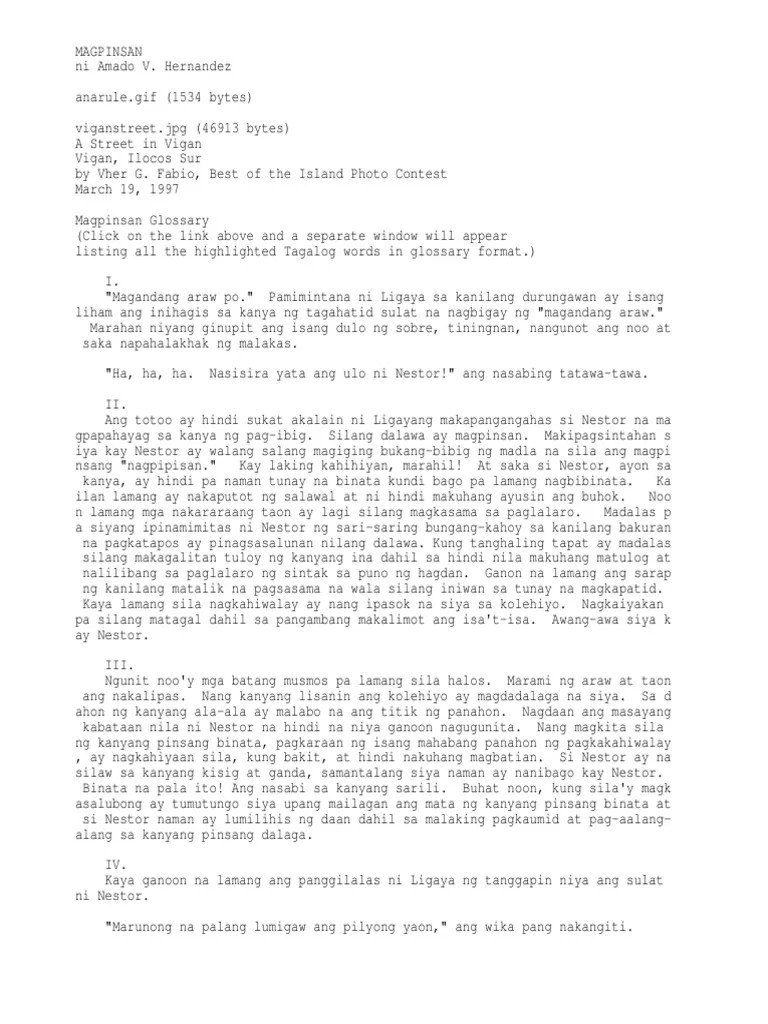 1st Short Story TAGALOG