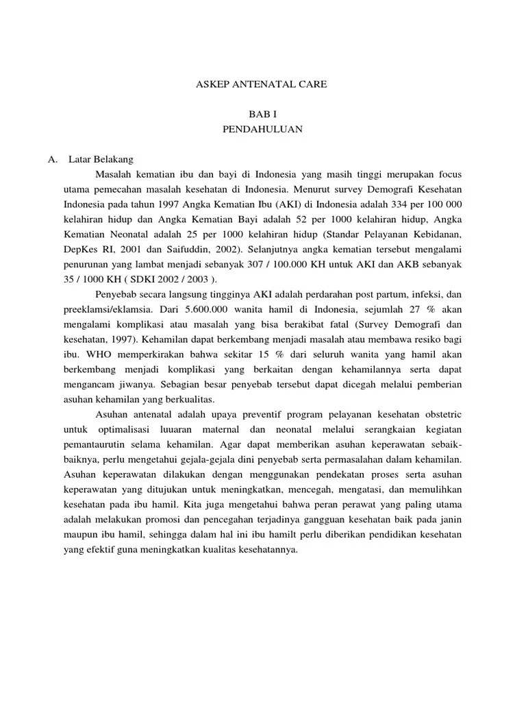 Askep Antenatal Care (Anc) PDF