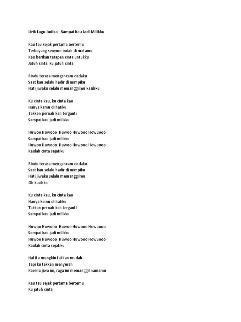 Lirik Lagu Judika | PDF