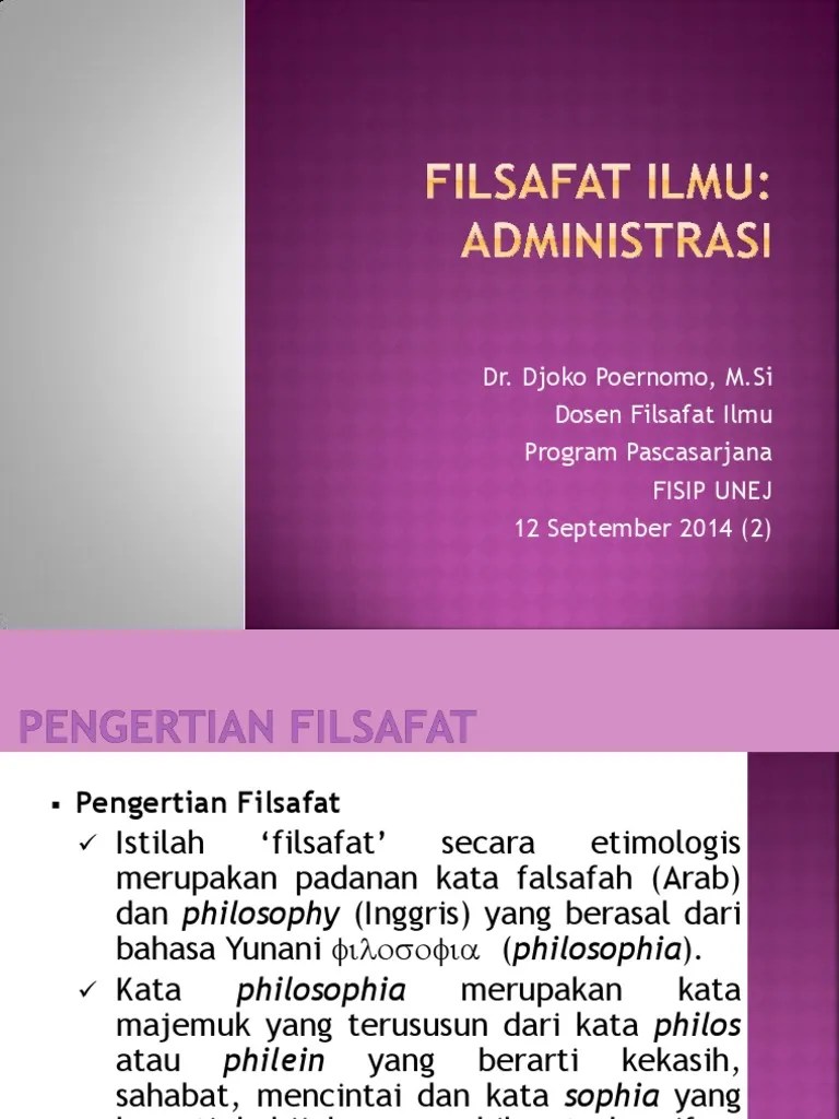 Filsafat Ilmu Administrasi | PDF