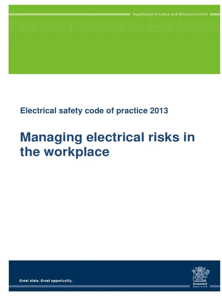 Managing Electrical Risks in The Workplace Electrical Safety Code of Practice 2013 PDF