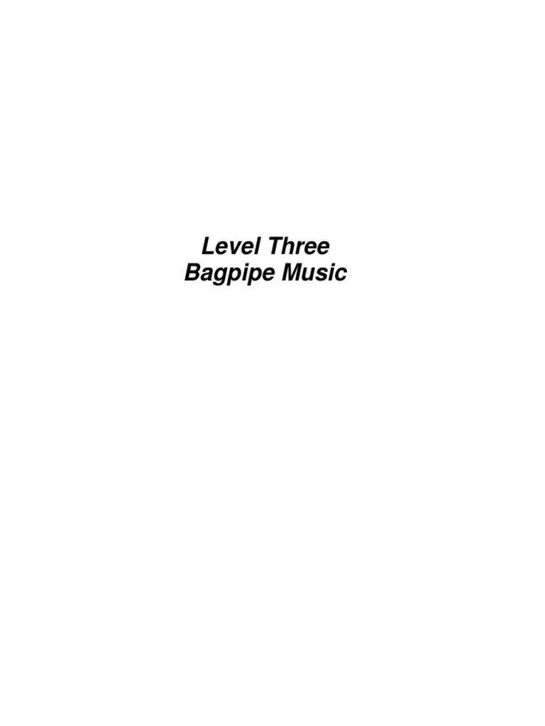 Level Three Bagpipe Music PDF Leisure