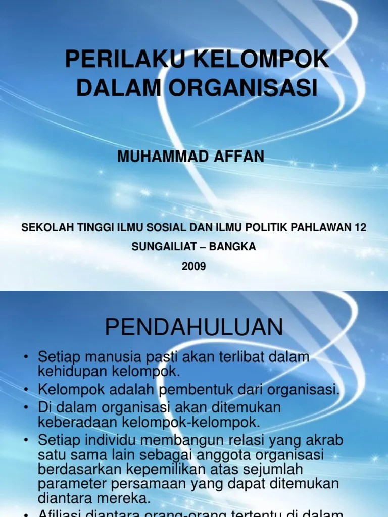 PERILAKU KELOMPOK DALAM ORGANISASI.ppt