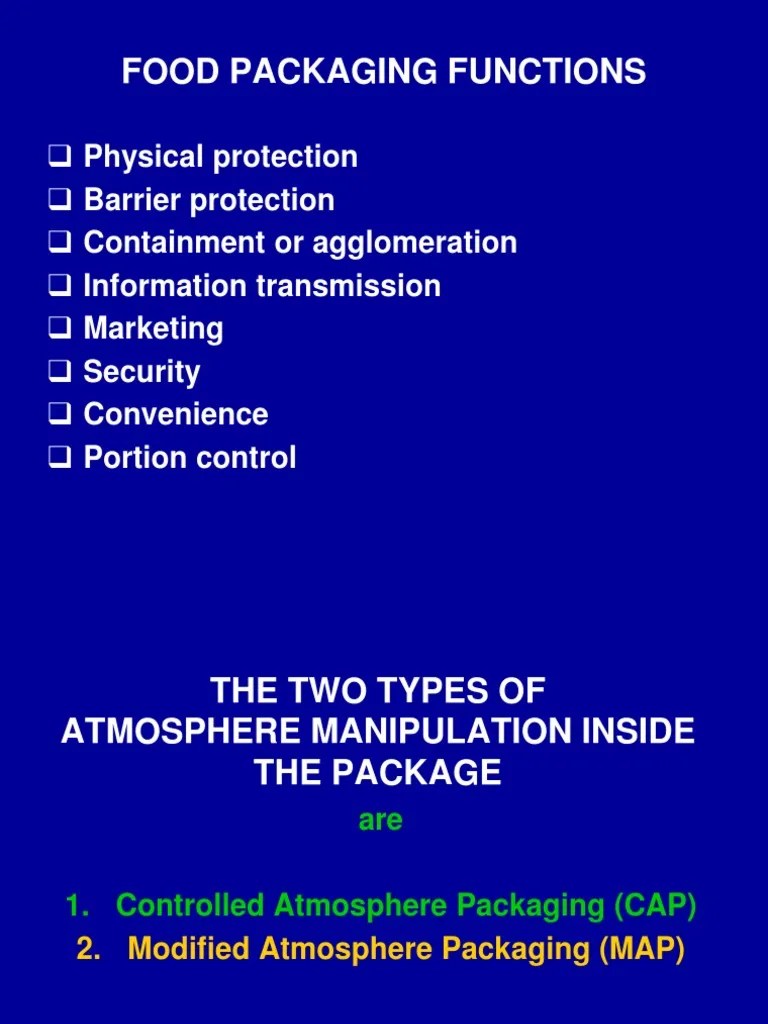 Controlled and Modified Atmosphere Packaging 1 Carbon Dioxide Gases