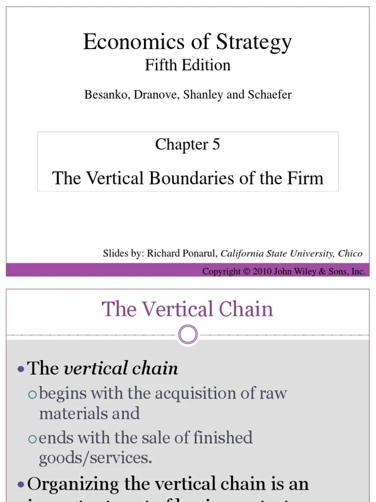 Chapter 3 The Vertical Boundaries of The Firm PDF Profit