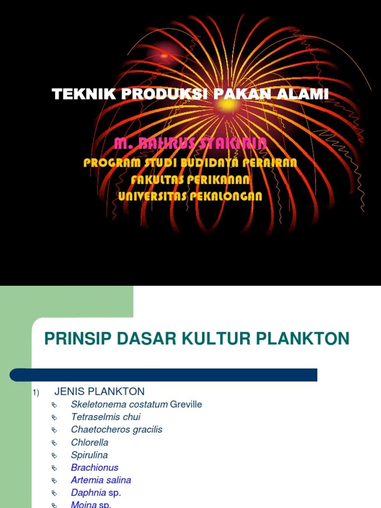 Prinsip Kultur pakan Alami