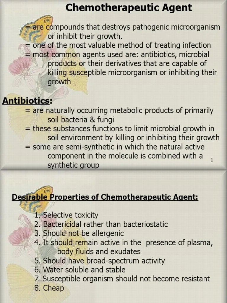 Chemotherapeutic Agent PDF Penicillin Antibiotics
