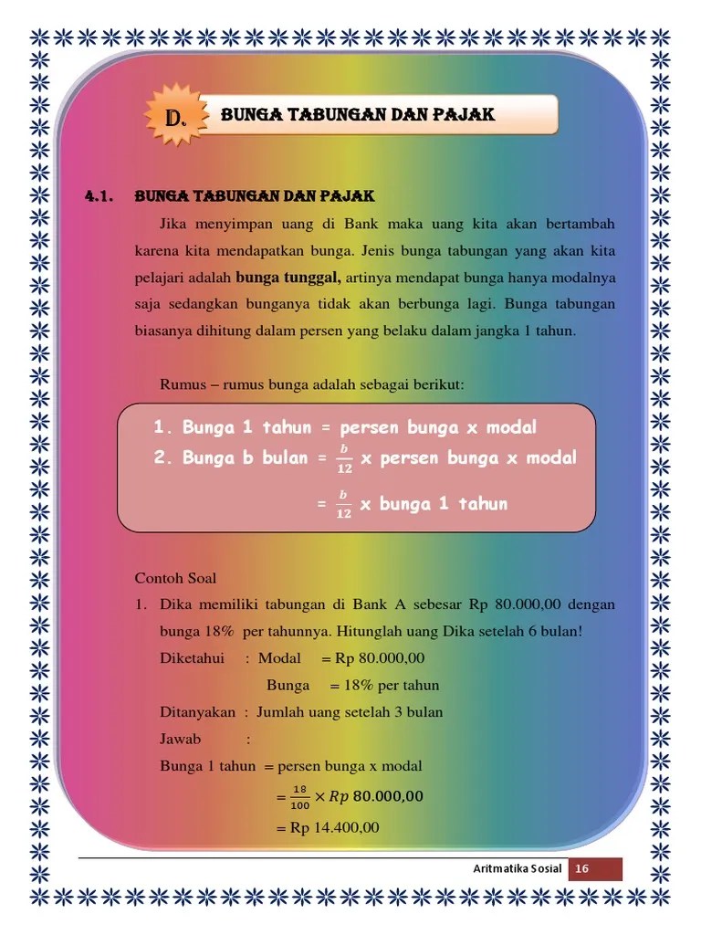 30+ Contoh Soal Aritmatika Tabungan Kumpulan Contoh Soal