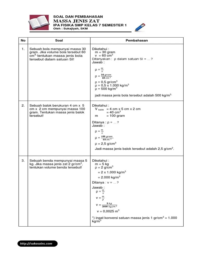 Soal Fisika Kelas 7 Pdf Download File Guru