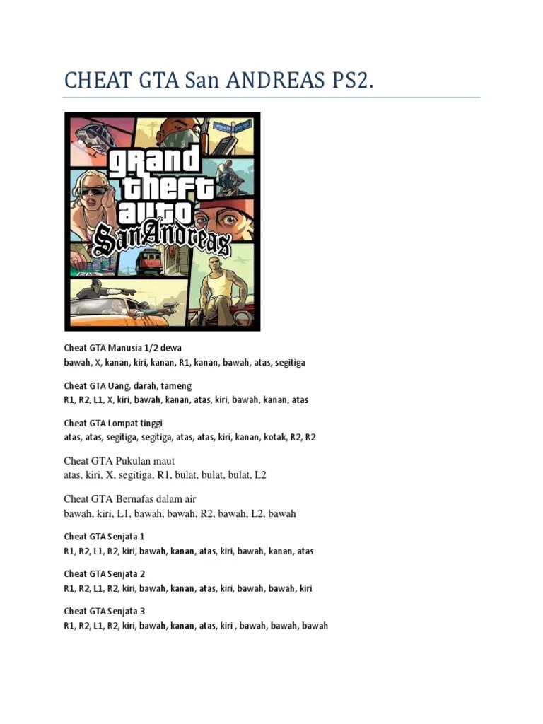 CHEAT GTA San ANDREAS PS2.docx