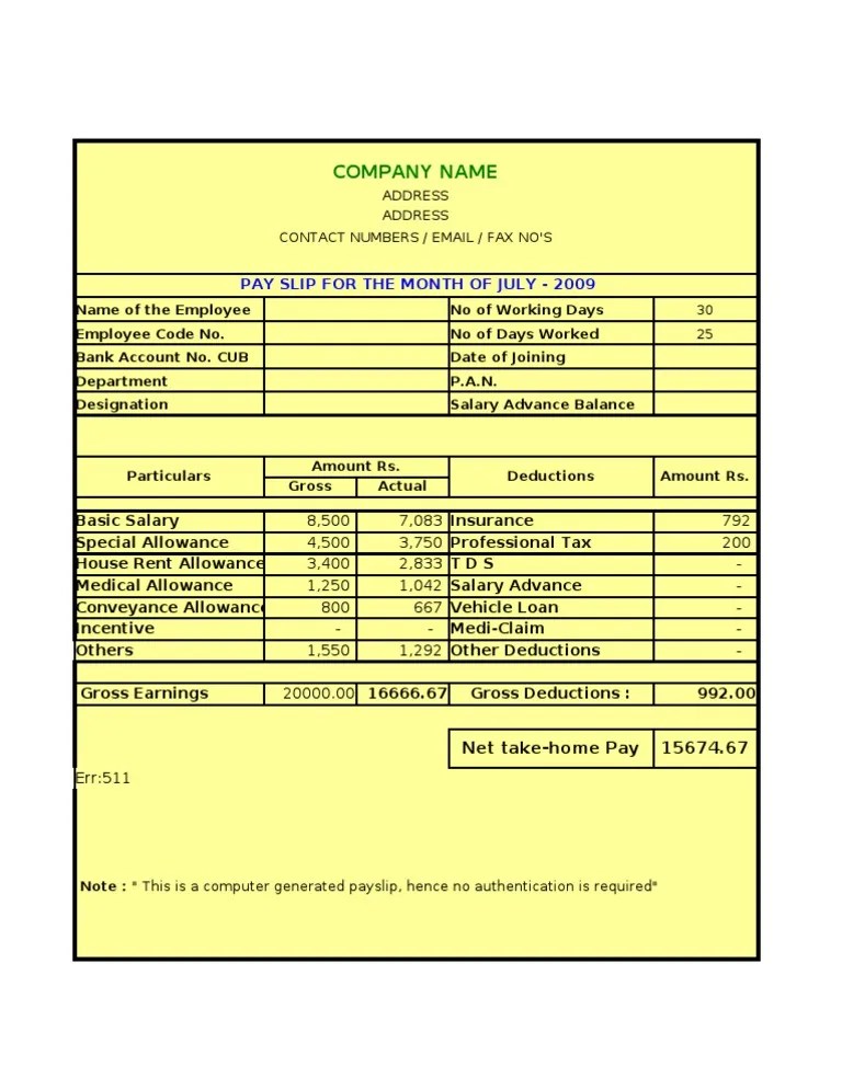 48_pay Slip Model