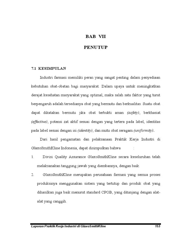 Laporan PKL Pabrik Farmasi | PDF