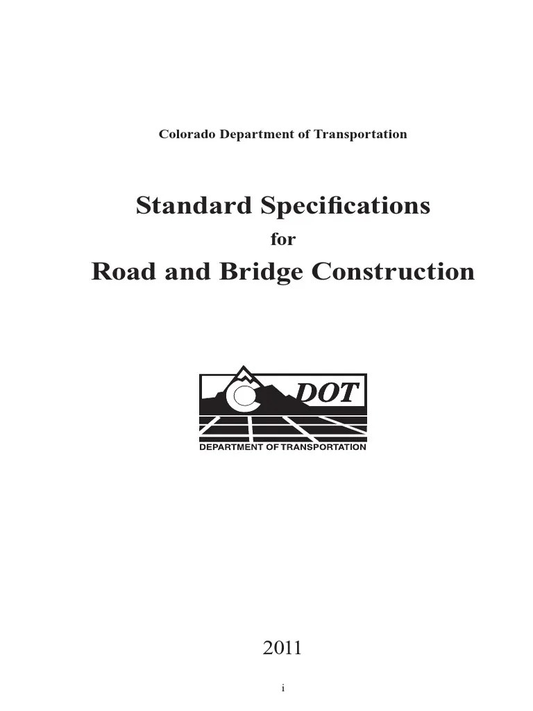 Standard Specifications For Road and Bridge Construction PDF Surety