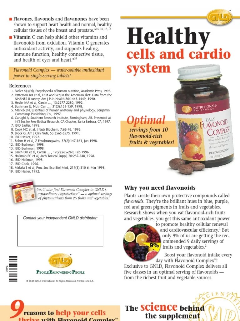 GNLD Flavonoid Complex Brochure Flavonoid Vitamin