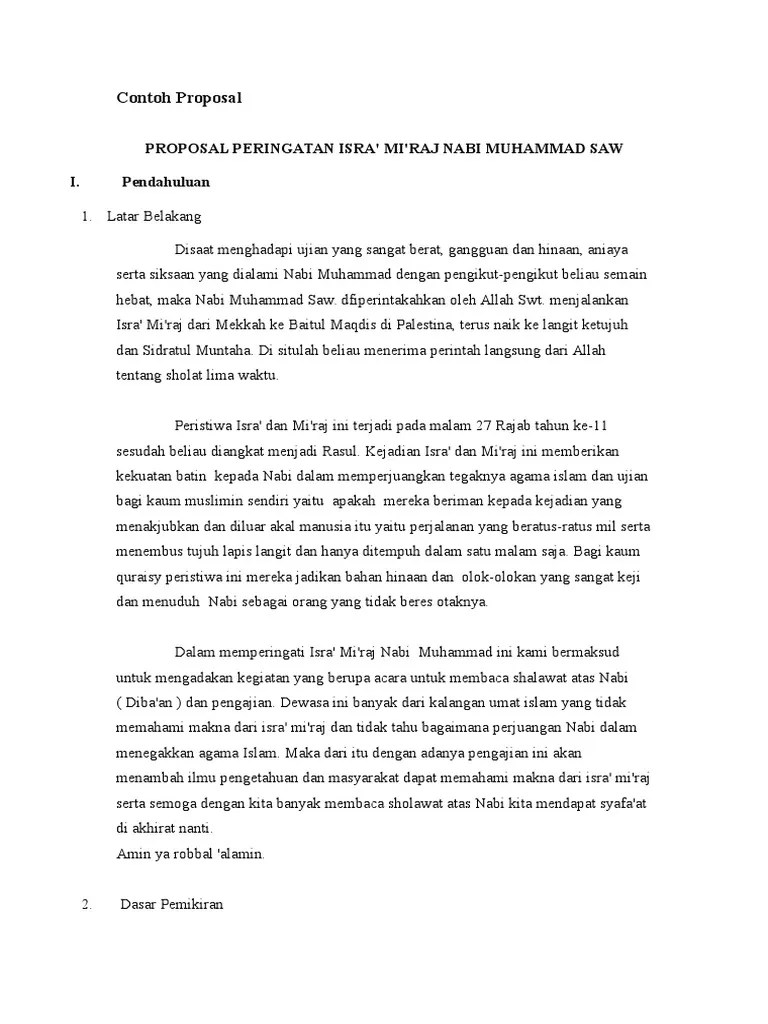 Contoh Laporan Kegiatan Isra Miraj