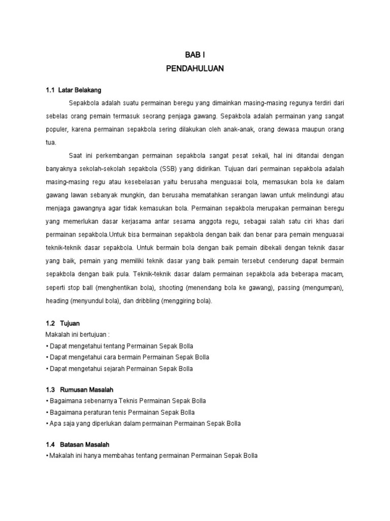 Makalah Sepak Bola | PDF