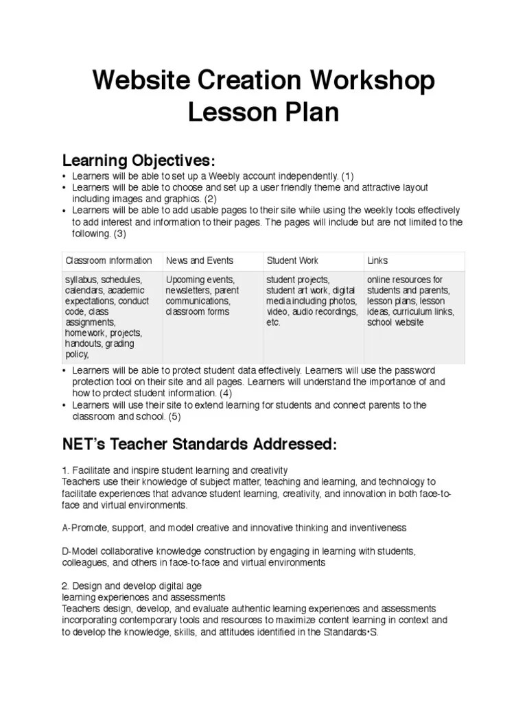 One Hour Lesson Plan PDF PDF Lesson Plan Educational Assessment