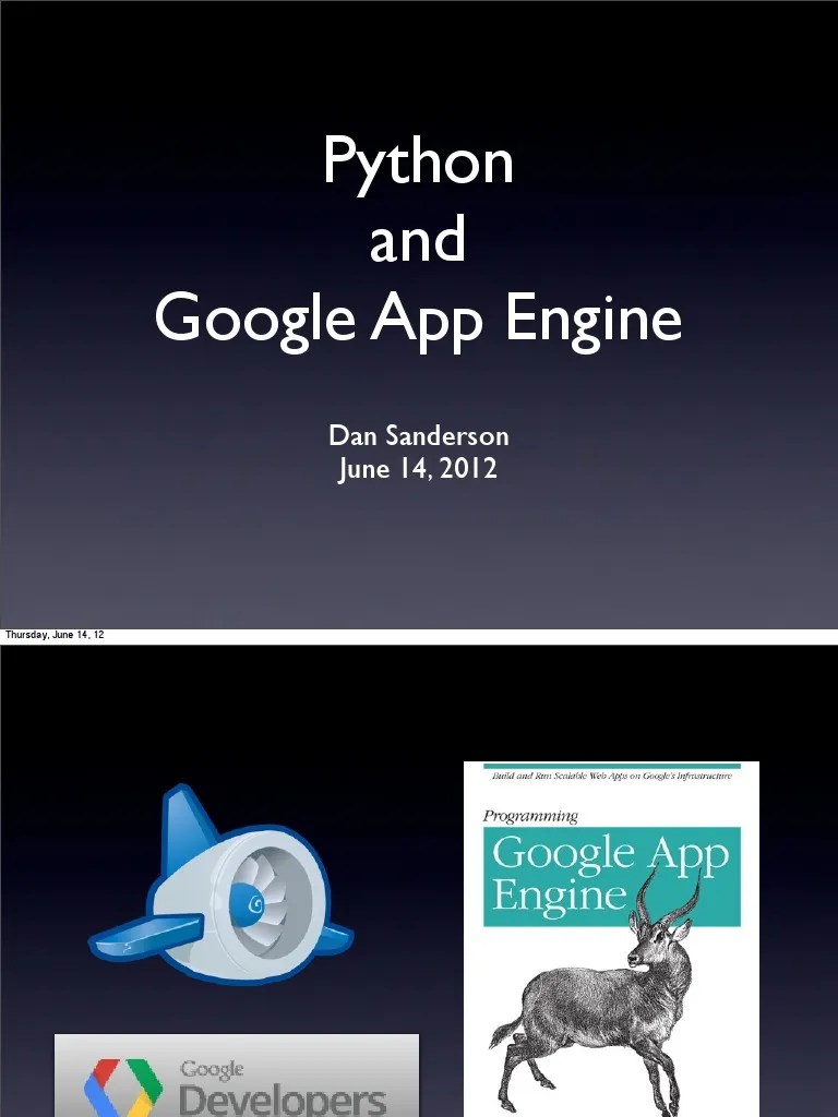 Python and Google App Engine Computer Programming System Software