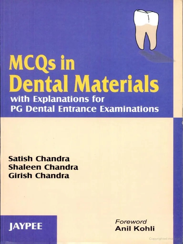 MCQ's in Dental Materials PDF Dentistry Mouth