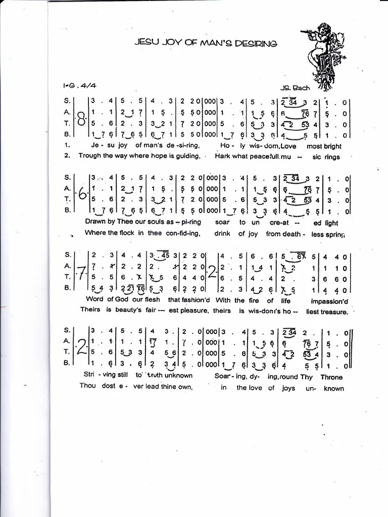 Jesu Joy of Man - S Desiring-Not Angka | PDF