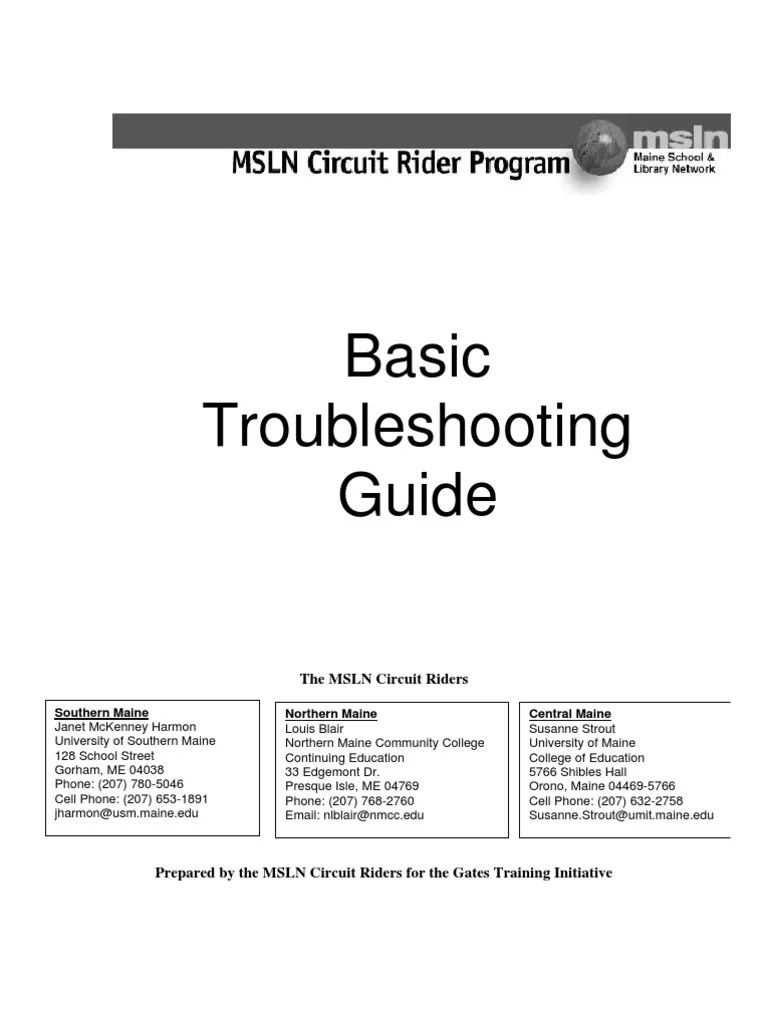 Basic Troubleshooting Guide PDF