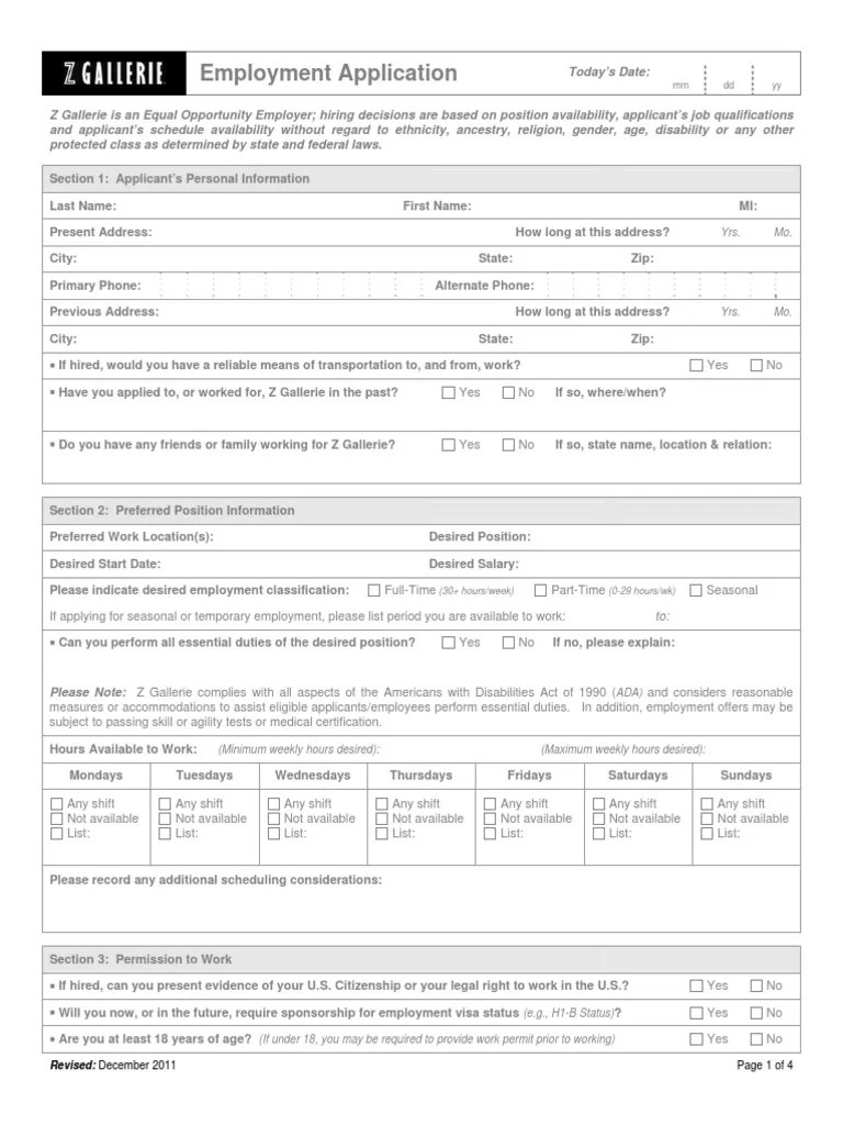Employment Application Yrs. Mo PDF Race And Ethnicity In The