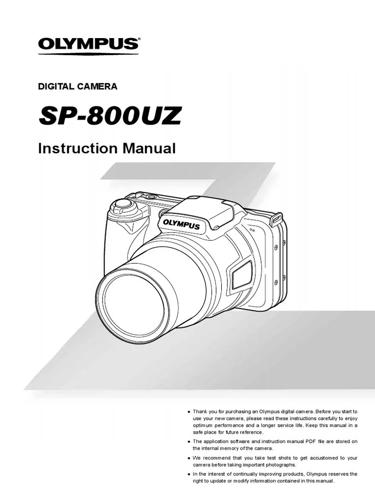 SP800UZ Instruction Manual En Digital Camera Menu Free 30day