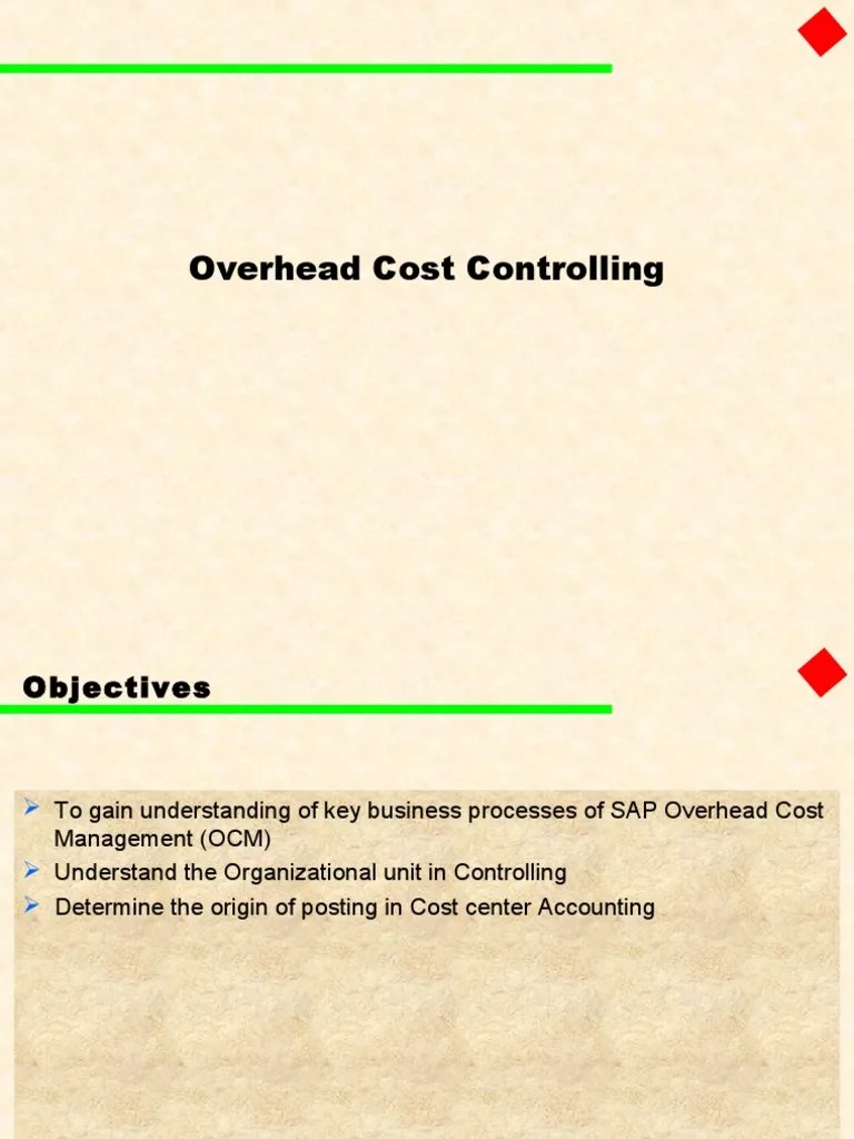 SAPCost Center PDF Debits And Credits Cost Accounting