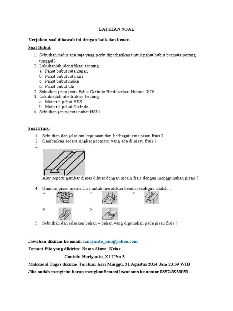 Soal Dan Jawaban Mesin Cnc - Kemendikbud