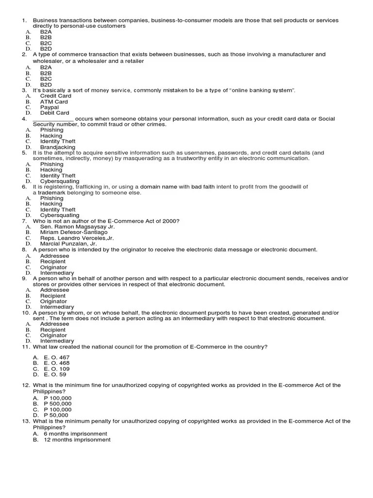 Quiz Ece Laws Am Broadcasting Identity Theft
