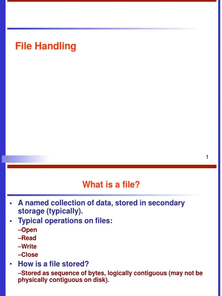 File Handling in C Computer File Software Engineering