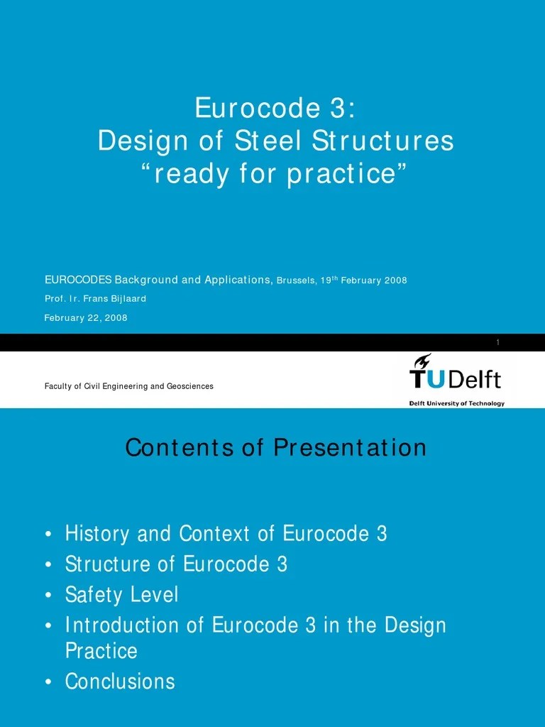 Eurocode 3 Design of Steel Structures "Ready PDF Civil Engineering