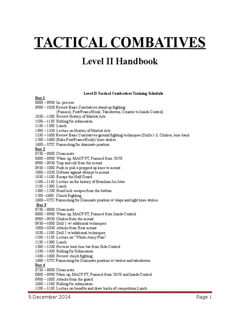 US Army Combatives Level 2 Manual Brazilian Jiu Jitsu Individual Sports